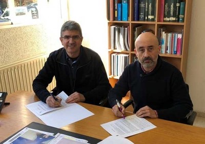 O Concello da Guarda e o IES A Sangria asinan un convenio para a utilizacin do pavilln escolar 