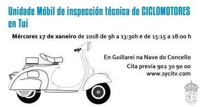 Unidade mbil de inspeccin tcnica de ciclomotores o 17 de xaneiro en Tui