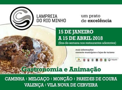 J chegou a to desejada lampreia  mesa de 15 restaurantes cerveirenses!