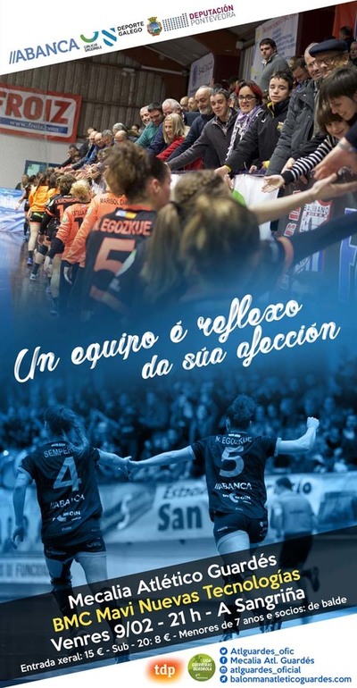 Mecalia Atl. Guards y BMC Mavi Nuevas Tecnologas este viernes en A Sangria