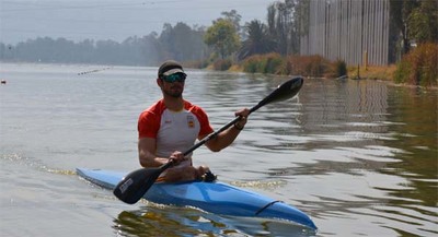 O piragista tomis Roi Rodrguez, en Mxico nun campamento de adestramento en altitude