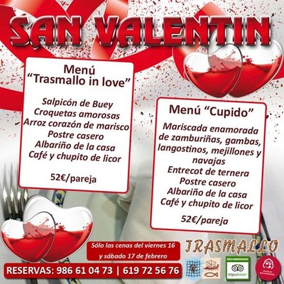 Celebra San Valentn en el Restaurante Trasmallo de A Guarda
