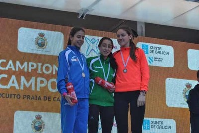 A atleta guardesa Elsa Pena campiona galega cadete