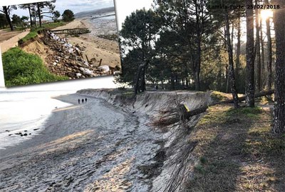 A Guarda urxe a tramitacin de emerxencia  da reparacin do litoral na Lamia e o Codesal 