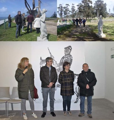 A deputada provincial Montserrat Magallanes inaugura na Guarda a mostra -Nado en pedra-