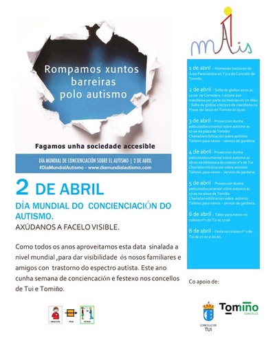 A Asociacin Un Mis invtavos  celebracin do Da Mundial do Autismo
