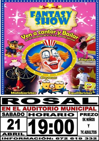 O -Fantasy Show- chega ao Rosal o 21 de abril