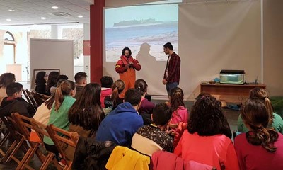 Os escolares guardeses participan nas xornadas didcticas  da campaa gastronmica -Lamprea do Mio-