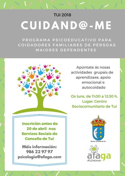 O Concello de Tui e AFAGA poen en marcha do programa Cuidand@-me