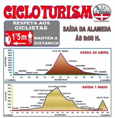 Salidas del Club Ciclista Guards este fin de semana