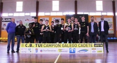 Os Cadetes do Clube Baloncesto Tui proclmanse campins galegos