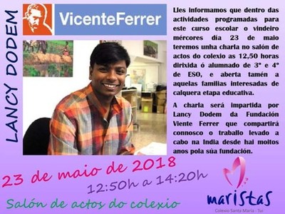 Alumnos de Tui participan este mircoles en una charla con Lancy Dodem