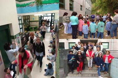 15 mestres dun proxecto Erasmus+ visitan o CEIP M.R. Sinde de A Guarda