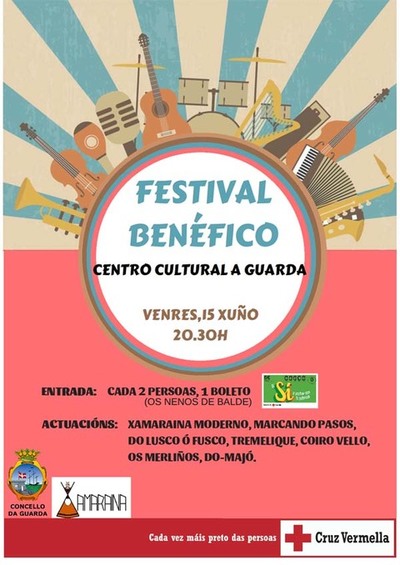 Festival benfico a favor de Cruz Roja este venres en A Guarda