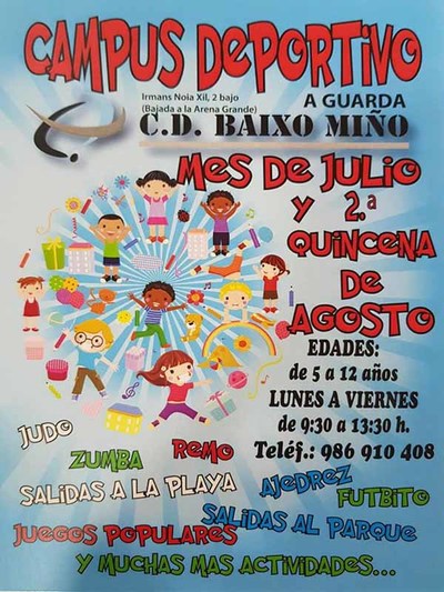 Inscripciones abiertas para el Campus Deportivo del CD Baixo Mio en A Guarda