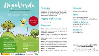 Abertas as inscripcins para o Curso hortofruticultura no Concello do Rosal