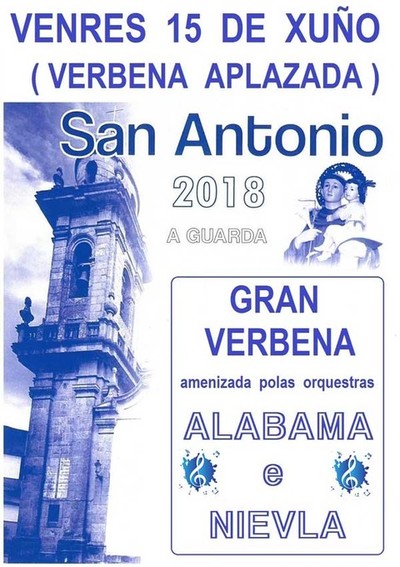 Gran verbena de San Antonio este venres na Guarda coas orquestras Alabama e Nievla