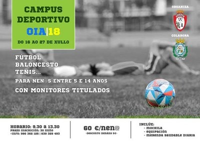 Inscricins para o Campus deportivo do Oiense CF abertas atao 30 de xuo