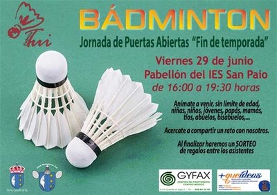 Jornada de puertas abiertas para despedir la temporada con el Club Bdminton Tui