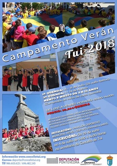 Este venres abre o prazo de inscricin no Campamento de Vern do Concello de Tui