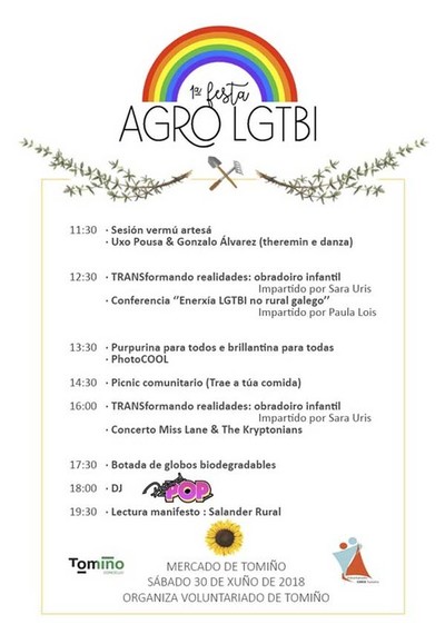 O Concello de Tomio celebra este sbado a sa primeira Festa Agro LGTBI 