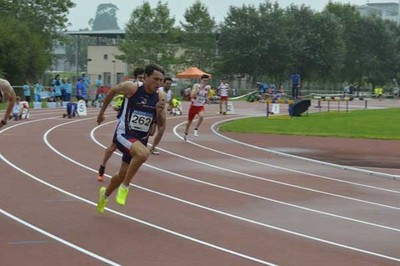 El atleta guards Sergio Rodrguez, subcampen gallego de 200 metros