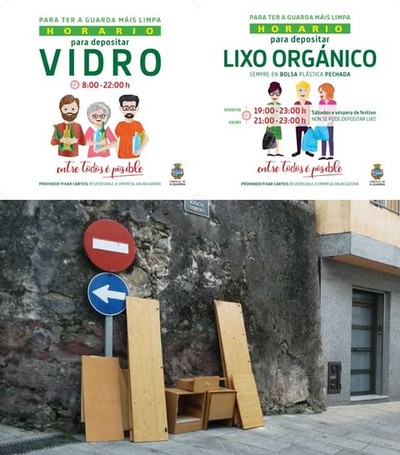 A Guarda fai un chamamento � concienciaci�n sobre a limpeza p�blica e a recollida do lixo