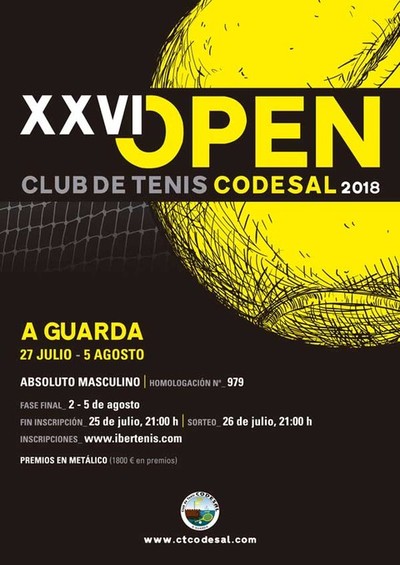 XXVI Open C.T. Codesal do 28 de xullo ao 5 de agosto