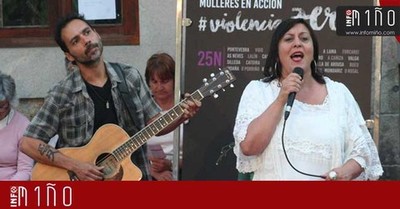 A m�sica de Ux�a reivindica na Guarda a loita pola igualdade dentro da acci�n -violencia zero- da Deputaci�n de Pontevedra