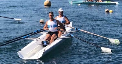 Medalla de plata para Francisco Javier lvarez Paz e Isaac Prada Fernndez, del Club Remo do Mio de Tui en Caminha