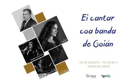 Rosa Cedrn, Paco Lodeiro e Ladrn de Guevara actan coa banda de Goin este venres en Tomio