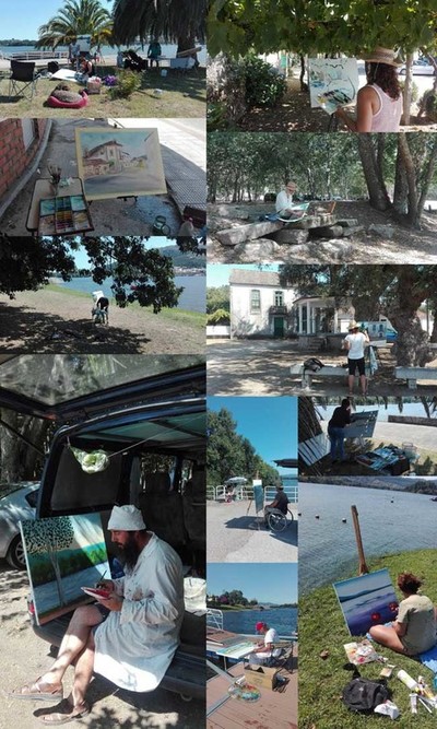 Paz Larrumbide, de Vitoria, gaa o primeiro premio do Certame de Pintura Antonio Fernndez, celebrado en Goin (Tomio)