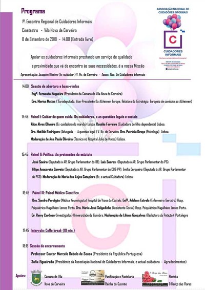 Vila Nova de Cerveira acolhe -1 Encontro Regional de Cuidadores Informais-
