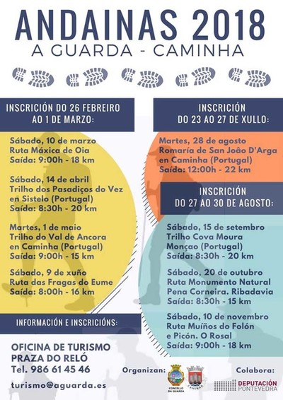 Este jueves se cierra el plazo de inscripcin para las tres rutas promovidas por Caminha y A Guarda