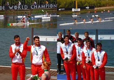 Roi Rodrguez, quinto en k1 1.000 metros, y Rubn Milln, tercero en k4- 1.000