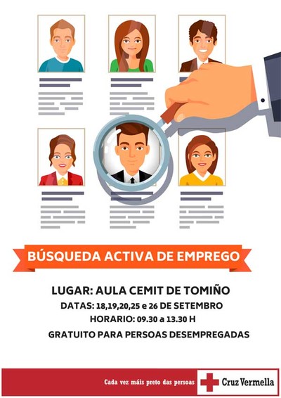 Cruz Roja Baixo Mio organiza una nueva accin formativa; Tcnicas para la bsqueda de empleo en Tomio