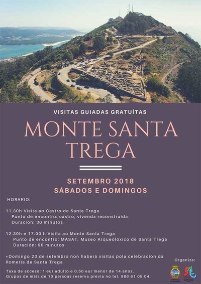 A Guarda ofrece visitas guiadas regulares y gratutas al Monte Santa Trega hasta finales de septiembre