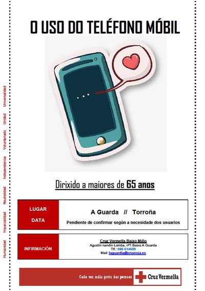 Cruz Roja en Baixo Mio organiza un taller de aprendizaje sobre telefona mvil para mayores