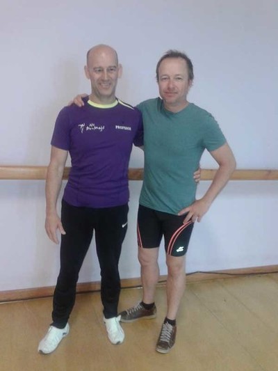 Jose Fandio entrena al actor, director y productor de cine Cote Soler