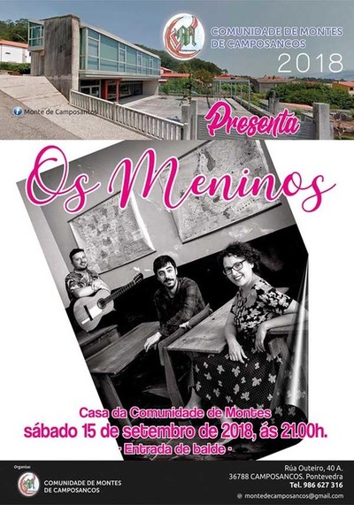 Concerto de -Os Meninos- o sbado 15 de setembro en Camposancos