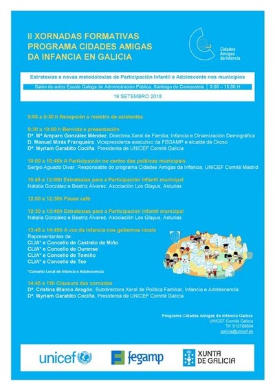 Das estudantes de secundaria representarn a Tomio nunhas xornadas sobre as cidades amigas da infancia