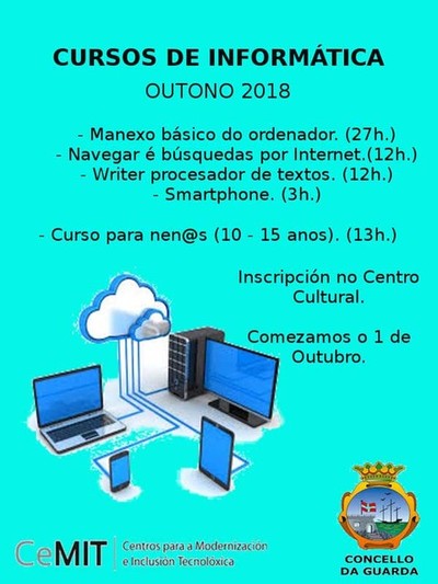 Novos cursos de informtica este outono na Aula Cemit da Guarda