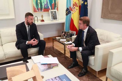 Feijo constata co alcalde de Tui os avances nas principais infraestruturas da comarca