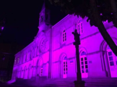 A rea Panormica tnguese de morado co gallo do Da Mundial do Alzheimer