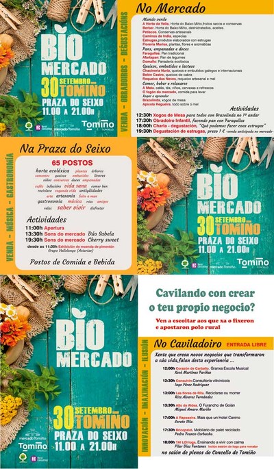O BioMercado de Tomio reunir este domingo a mis de 60 postos de produtos ecolxicos, artesana e gastronoma local