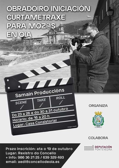 O Concello de Oia organiza un Obradoiro de iniciacin  curtametraxe para xoves