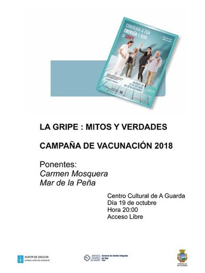 Charla sobre -Vacina da gripe, mitos e verdades- o 19 de outubro no Centro Cultural da Guarda 