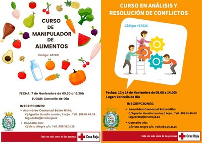 Cruz Roja organiza en Oia un Curso de Manipulador de Alimentos y otro de anlisis y resolucin de conflictos