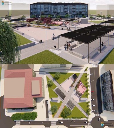 O anteproxecto de reordenacin da traseira da rea Panormica contempla unha zona verde zonificada en catro reas