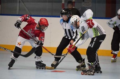 Debut do equipo masculino de A Guarda Hockey Lia na Liga Galega.